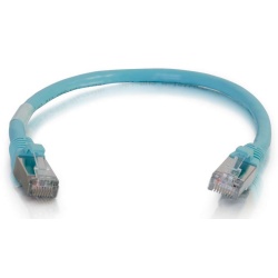 C2G 20ft Cat6a Snagless Shielded (STP) Network Patch Cable Aqua