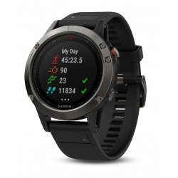 Garmin Fenix 5 Multisport GPS Watch - Slate Gray with Black Band - 010-01688-00