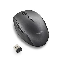 NGS Bee Wireless Ergonomic Silent Mouse, Black
