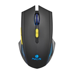 NGS GMX-200, Wireless Gaming Mouse with LED Lights, Black