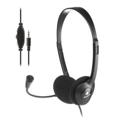 NGS MS103 Headset with Volume Control, Black