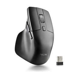 NGS HIT-RB Wireless & Rechargeable Multimode Mouse, Black