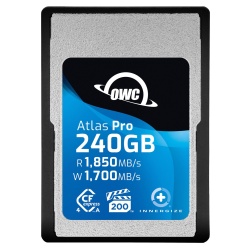 OWC 240GB Atlas Pro CFexpress 4.0 Type A Memory Card - CFX A to B Adapter Included