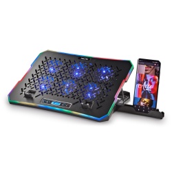 NGS HERO STAND Laptop Cooling Stand with RGB Lighting and 6 Fans