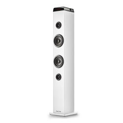 NGS Sky Charm PRO 50W Wireless Multi Pairing BT Tower Speaker, White