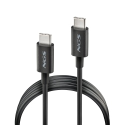 NGS Zyro, 60W USB-C to USB-C Fast Charging 1m Cable, Black