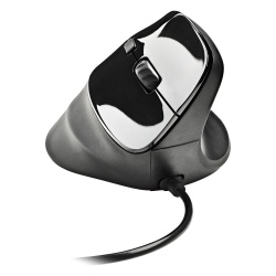 NGS Samsara Ergonomic Vertical Laser Mouse with Silent Buttons and Adjustable DPI, Black