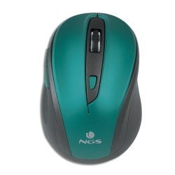 NGS 2.4GHz Wireless Optical Silent Mouse, 5 Buttons + Scroll Wheel - Evo Mute Blue