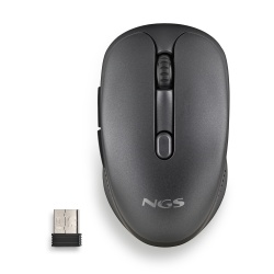 NGS EVO Rust Black, Wireless Rechargeable Silent Mouse, Black