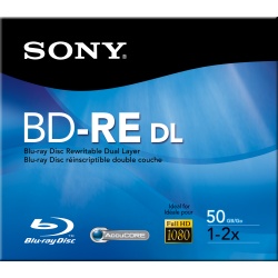Sony Blu-Ray SNYBNE50RH 50GB 2x Dual Layer Rewritable Single Disc