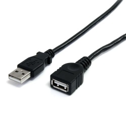 StarTech 6ft USB2.0 Type-A to Type-A Extension Cable Black