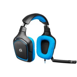 Logitech G430 Gaming Headset 3.5mm Circumaural Blue and Black