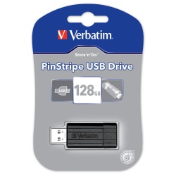 128GB Verbatim PinStripe USB2.0 Flash Drive