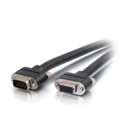 C2G HD15 Male to HD15 Female VGA Video Extension Cable 6ft Length - Black