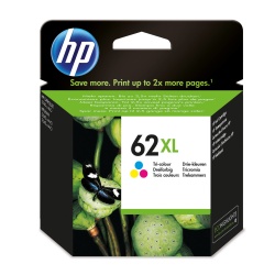 HP 62XL High Yield Ink Cartridge - Tri-Color (Cyan, Magenta, Yellow)