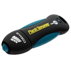 16GB Corsair Voyager USB3.0 Flash Drive - Black, Blue
