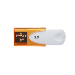 16GB PNY Attache 4 USB3.0 Flash Drive - White, Orange