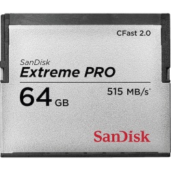 64GB SanDisk Extreme Pro CFast 2.0 Memory Card - Speed Rating (up to 515MB/sec)