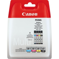Canon CLI-581 Cyan, Magenta, Yellow, Black Ink Cartridge