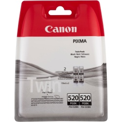 Canon PGI-520 Black Ink Cartridge - Twin Pack