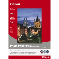 Canon 8.5x11 Semi-gloss Photo Paper Plus - 20 Sheets