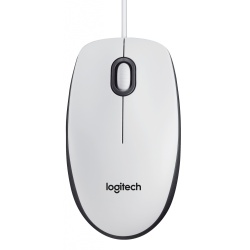 Logitech M100 USB Wired Optical Mouse - White