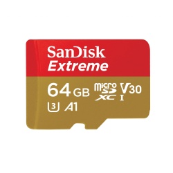 64GB SanDisk Extreme MicroSDXC UHS-I Class 10 Memory Card