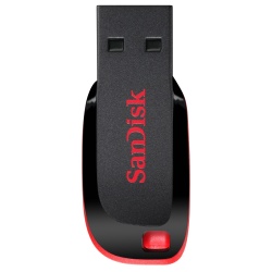 32GB SanDisk Cruzer Blade USB2.0 Flash Drive - Black, Red