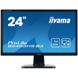Iiyama ProLite B2483HS-B3 24-inch Full HD Flat Matt Black Computer Monitor LED Display