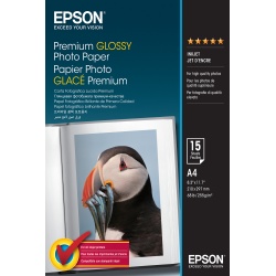 Epson Premium A4 Glossy Photo Paper - 15 Sheets