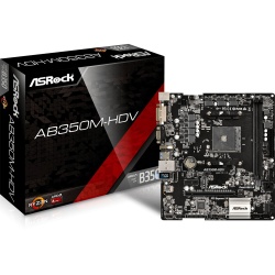 Asrock AB350M-HDV R4.0 AMD B350 AM4 Ryzen Micro ATX DDR4-SDRAM Motherboard