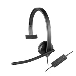 Logitech H570e Monaural Headset - Black
