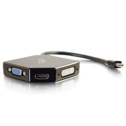 C2G 54341 Mini DisplayPort to HDMI, VGA, DVI Adapter - Black
