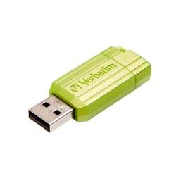 16GB Verbatim PinStripe Store N Go USB2.0 Flash Drive - Green