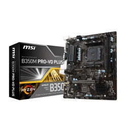 MSI B350M PRO-VD PLUS AMD AM4 DDR4-SDRAM Micro ATX Motherboard