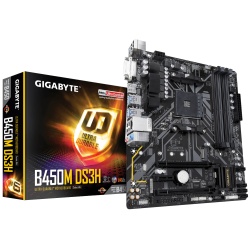 Gigabyte AMD B450M-DS3H AM4 Micro ATX DDR4-SDRAM Motherboard