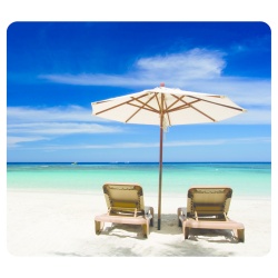 Fellowes Earth Series Optical Mouse Pad - Beach Chairs
