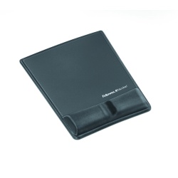 Fellowes Health V Microban Mouse Pad with Wrist Support - Graphite