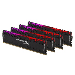 32GB Kingston HyperX Predator RGB DDR4 3200MHz PC4-25600 CL16 1.35V Quad Memory Kit (4 x8GB) - Black