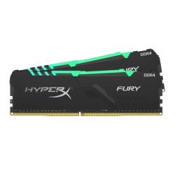 32GB Kingston Hyper X Fury RGB DDR4 3200MHz PC4-25600 1.35V CL16 Dual Memory Kit (2 x 16GB) - Black