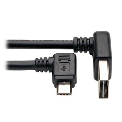 Tripp Lite 3FT Up Down Angle USB-A Male to Right Angle Micro USB-B Male Reversible Charging Cable