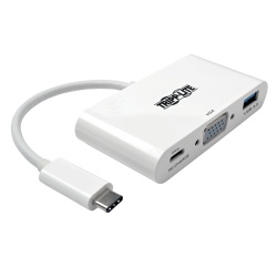 Tripp Lite USB-C Male to VGA with USB-A and USB-C Female Adapter Cable