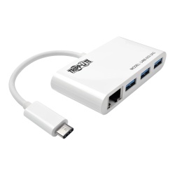 Tripp Lite 3-Port USB-C Male with 3 x USB-A and 1 x Gigabit Ethernet Female Ports