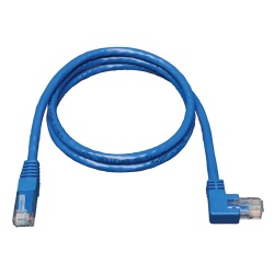 Tripp Lite 1.52M Cat6 RJ45 Right Angle to RJ45 Gigabit Molded Patch Cable - Blue