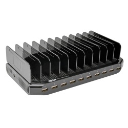 Tripp Lite 10-Port USB Charging Station with Adjustable Storage