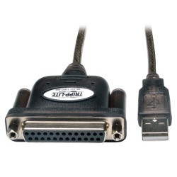 Tripp Lite 6FT Hi-Speed USB-A Male to DB25 Female Parallel Printer Gold Adapter Cable