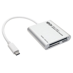 Tripp Lite 0.9M USB3.1 Type-C Multi-Drive Flash Memory Card Reader - White