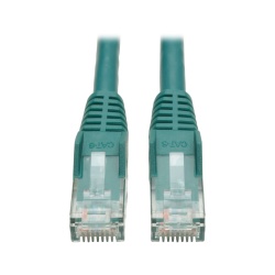 Tripp Lite 12FT RJ45 Male Cat6 Gigabit Snagless Molded Patch Cable - Green