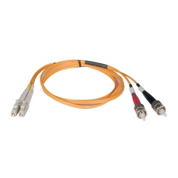 Tripp Lite 16FT Duplex Multimode LC to ST 50/125 Fiber Optic Patch Cable - Orange