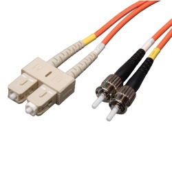 Tripp Lite 100FT SC to ST Duplex Multimode 62.5/125 Fiber Patch Cable - Orange